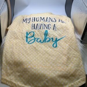 💜3/$15 Yellow Baby Announcement dog shirt